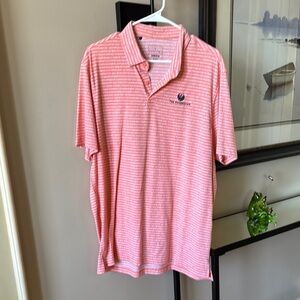 Adidas Orange Polo Shirt with Classic Collar Large